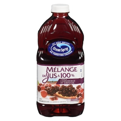 Ocean Spray Jus à 100 %, canneberges et grenades 1.77 l, 0,31 $/100ml