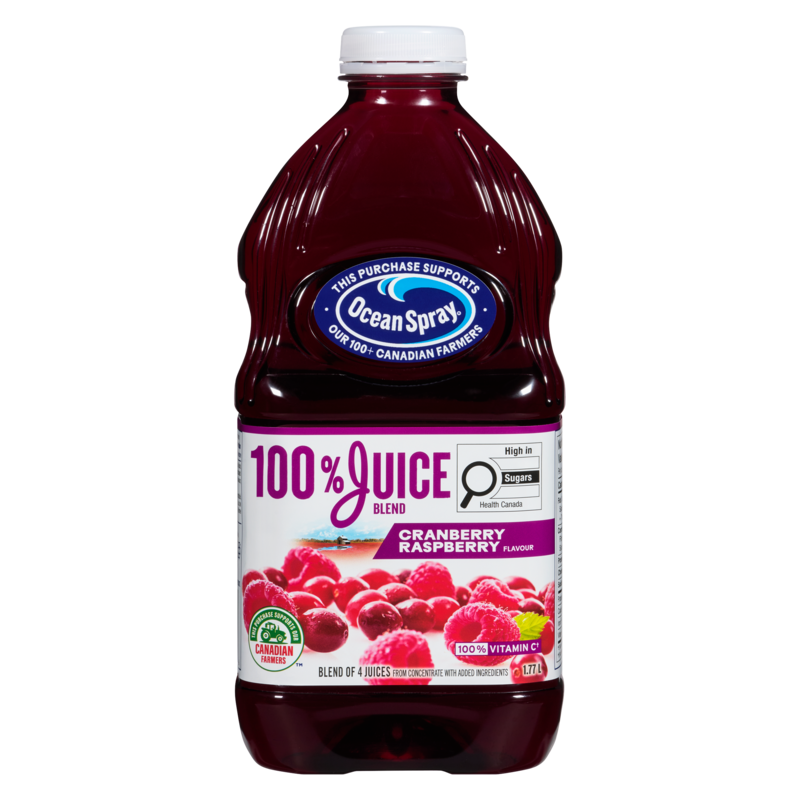 Ocean Spray 100% Juice Blends 100% Juice, Cranberry and Raspberry
