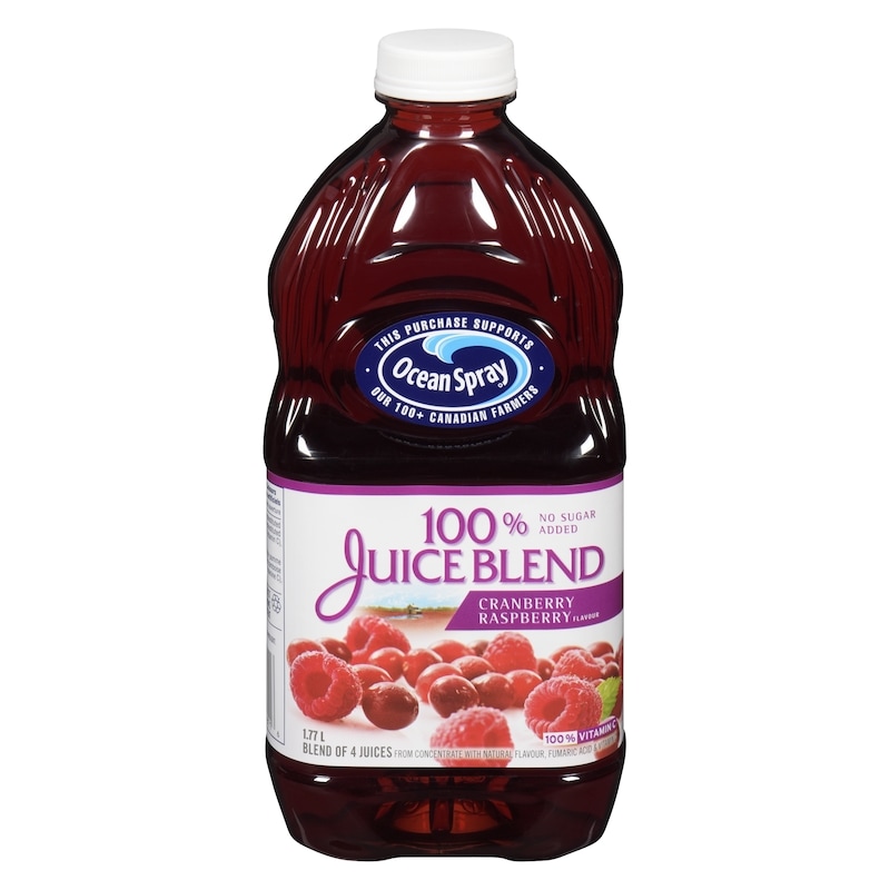 100% Juice Blends 100% Juice, Cranberry and Raspberry