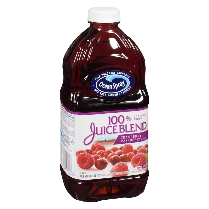 100% Juice Blends 100% Juice, Cranberry and Raspberry