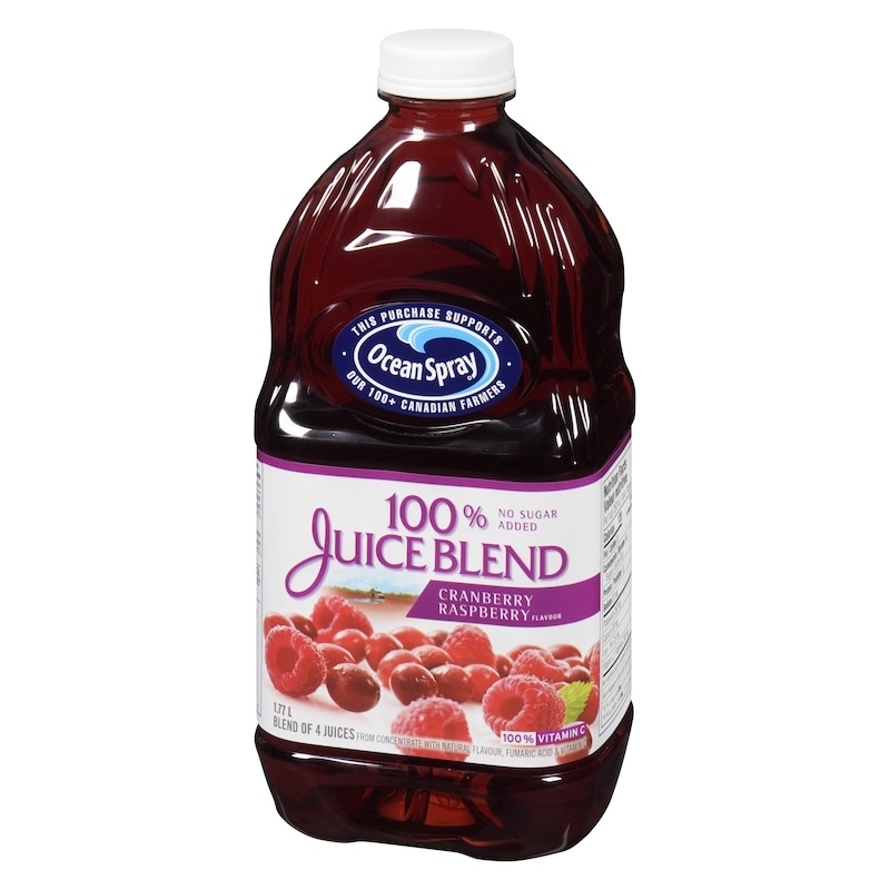 100% Juice Blends 100% Juice, Cranberry and Raspberry