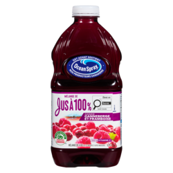 Ocean Spray Jus à 100 %, canneberges et framboises 1.77 l, 0,37 $/100ml