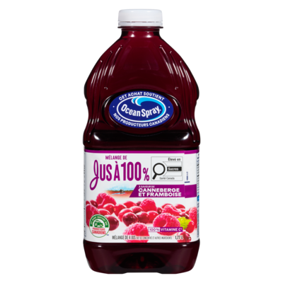 Ocean Spray Jus à 100 %, canneberges et framboises 1.77 l, 0,28 $/100ml