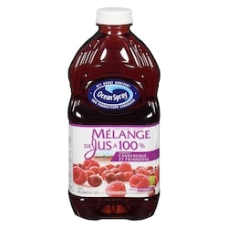 Ocean Spray Jus à 100 %, canneberges et framboises 1.77 l, 0,31 $/100ml