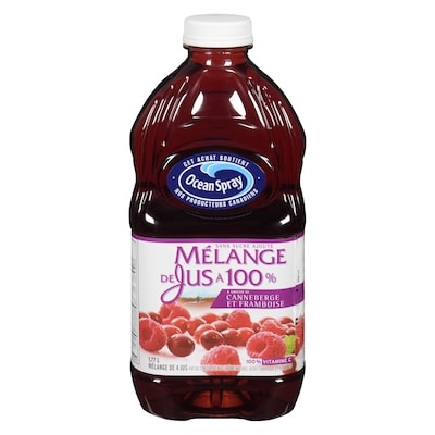 Ocean Spray Jus à 100 %, canneberges et framboises 1.77 l, 0,23 $/100ml