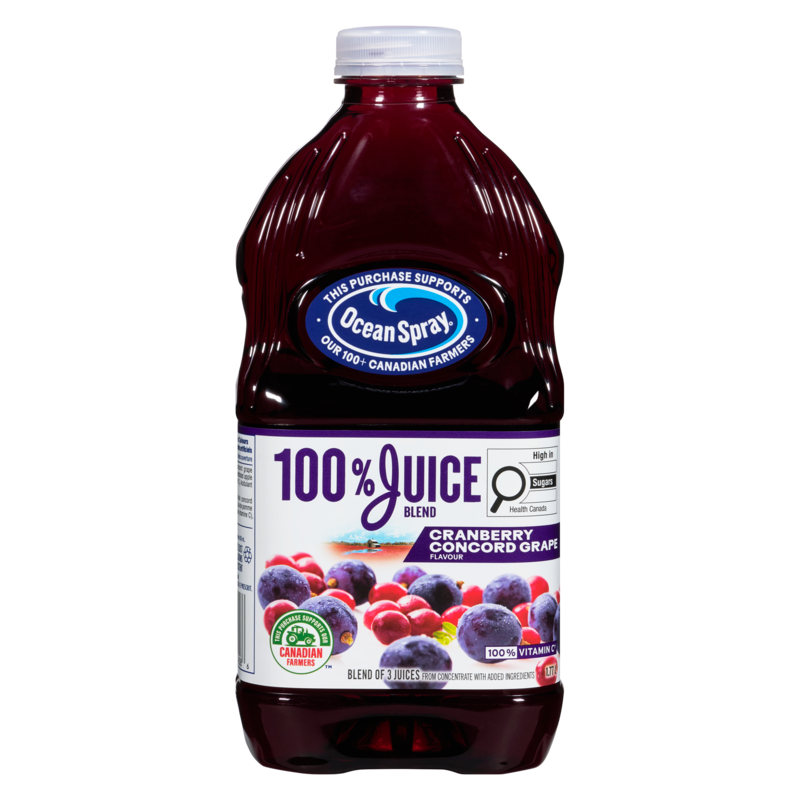Ocean Spray 100% Juice Blends 100% Juice, Cranberry and Grape
