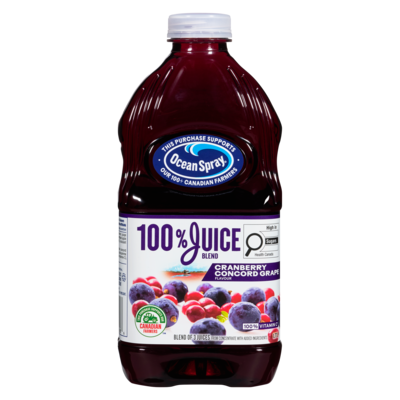 Ocean Spray 100% Juice Blends 100% Juice, Cranberry and Grape 1.77 l, $0.37/100ml