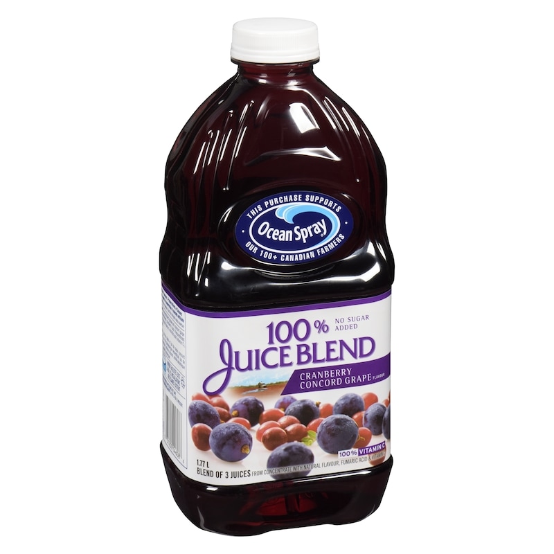 100% Juice Blends 100% Juice, Cranberry and Grape
