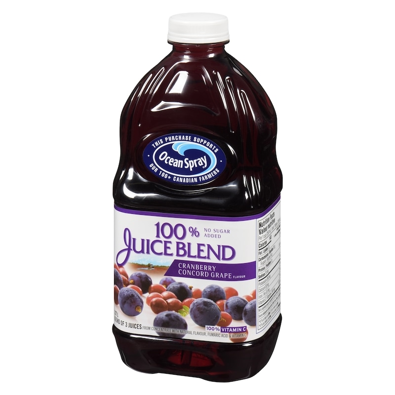 100% Juice Blends 100% Juice, Cranberry and Grape