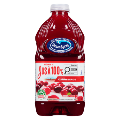 Ocean Spray Jus de canneberges 100 % 1.77 l, 0,25 $/100ml