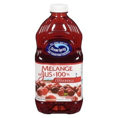 Ocean Spray Jus de canneberges 100 % 1.77 l, 0,28 $/100ml