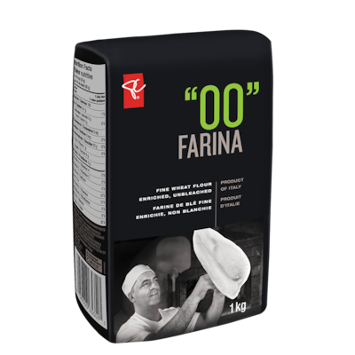 PC Collection noire Farine à pizza, non blanchie 1 kg, 0,65 $/100g