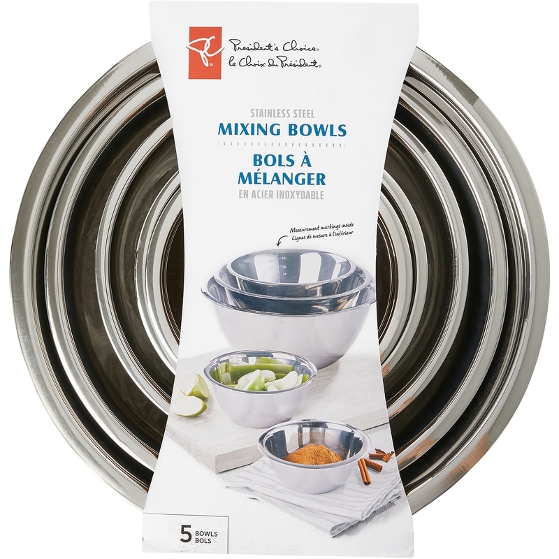 Stainless Steel Mixing Bowl Set, 5 Piece 