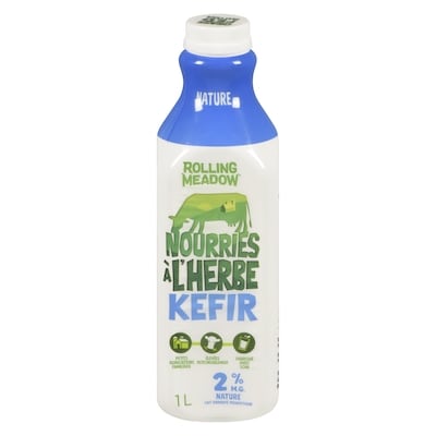 Rolling Meadow Kéfir de vaches nourries à l’herbe, nature 1 l, 0,75 $/100ml