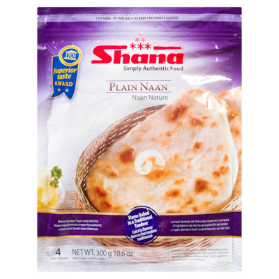Shana Plain Naan 300 g, $0.76/100g
