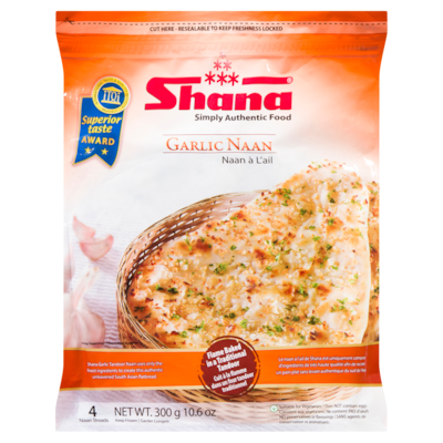 Shana Naan, Garlic 300 g, $0.83/100g