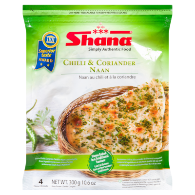 Shana Naan, Chili & Coriander 300 g, $0.76/100g