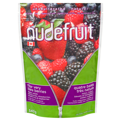 Nude Fruit Nudefruit Four Very Bare Berries 540 g, $1.29/100g