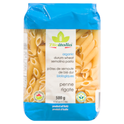 Organic Durum Wheat Semolina Pasta Penne Rigate