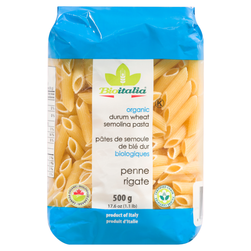 Organic Durum Wheat Semolina Pasta Penne Rigate