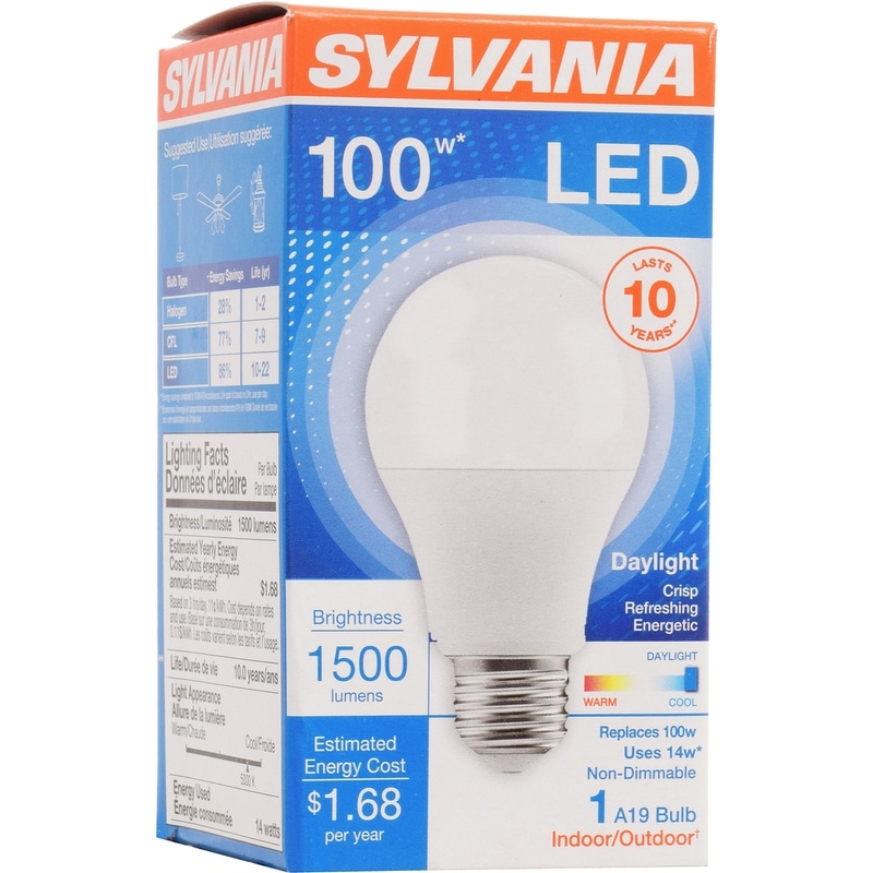 LED Bulb 14 W A19 Day, 10 Year
