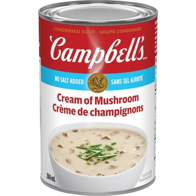 Campbell's Cream of Mushroom, No Salt Added 284 ml, $0.88/100ml