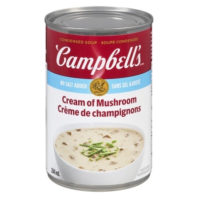 Campbell’s Crème de champignon, sans sel ajouté 284 ml, 0,81 $/100ml