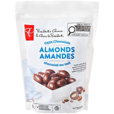 le Choix du Président Amandes enrobées de chocolat au lait 700 g, 2,00 $/100g
