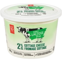 President's Choice Lactose Free 2% M.F. Cottage Cheese 500 g, $1.10/100g