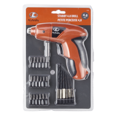 Kubota Cordless Drill 1 ea, $27.00/1ea