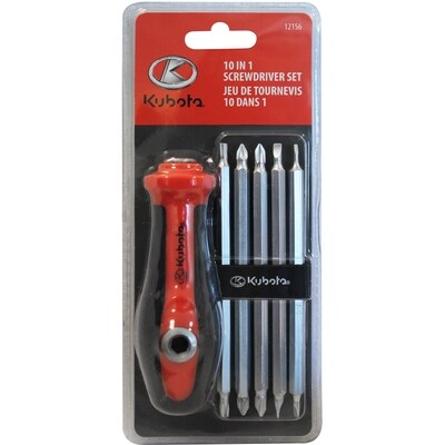 Kubota Ensemble de tournevis 10 en 1 1 ea, 8,00 $/1ch