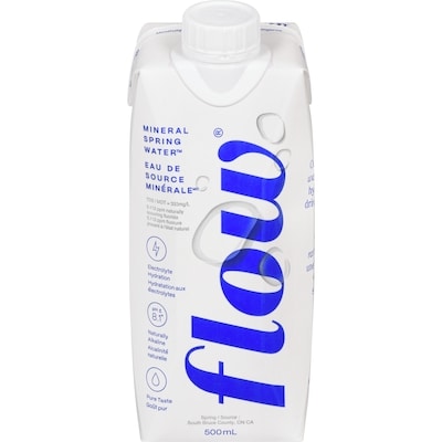 Flow Water Alkaline Spring Water 500 ml, $0.40/100ml