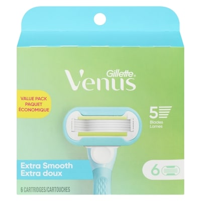 Gillette Lames de rasoir Venus Extra doux pour femmes, 6 recharges 6 ea, 6,67 $/1ch