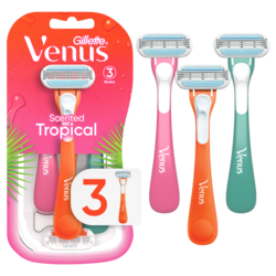 Tropical Women's Disposable Razor, 3 Count