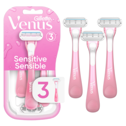 Gillette Rasoir jetable pour femmes Sensible, 3 unités 3 ea, 4,50 $/1ch