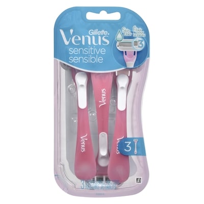 Gillette Rasoir jetable pour femmes Sensible, 3unités 3 ea, 3,67 $/1ch