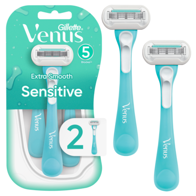 Gillette Extra Smooth Sensitive Women's Disposable Razors, 2 Count 2 ea, $5.75/1ea