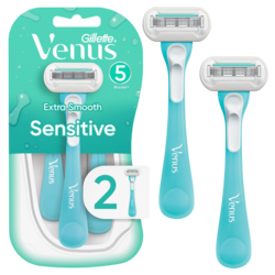 Gillette Rasoirs jetables pour femmes Extra doux Sensible, 2 unités 2 ea, 6,75 $/1ch