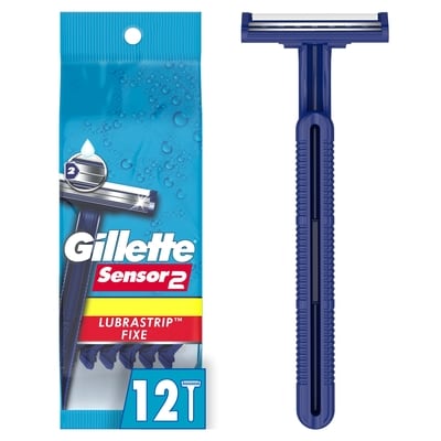 Gillette Rasoir jetable Sensor2 fixe 12 ea, 0,96 $/1ch