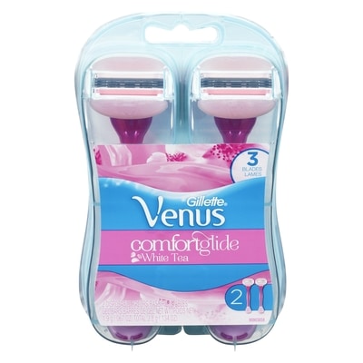 Gillette Venus ComfortGlide White Tea Women's Disposable Razor, 2 Count 2 ea, $5.75/1ea