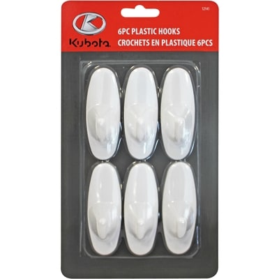 Kubota 6pc Plastic Hooks 1 ea, $0.67/1ea