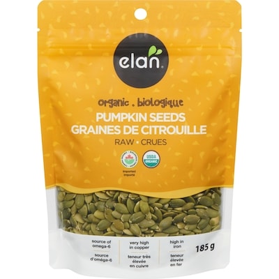 Elan Organic Pumpkin Seeds 185 g, $2.06/100g