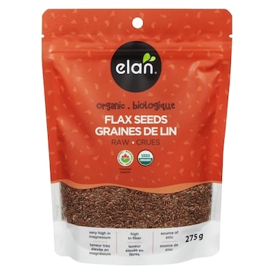 Elan Organic Flax Seeds 275 g, $1.45/100g