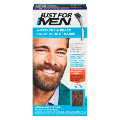 Just For Men Men's Mustache And Beard Colour Medium Dark Brown M40 1 ea, $16.49/1ea