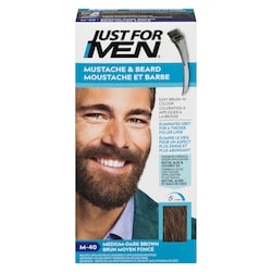 Men's Mustache And Beard Colour Medium Dark Brown M40