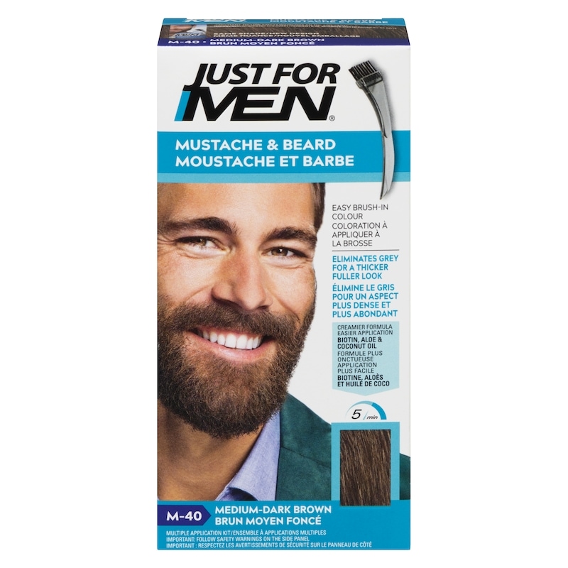 Men's Mustache And Beard Colour Medium Dark Brown M40