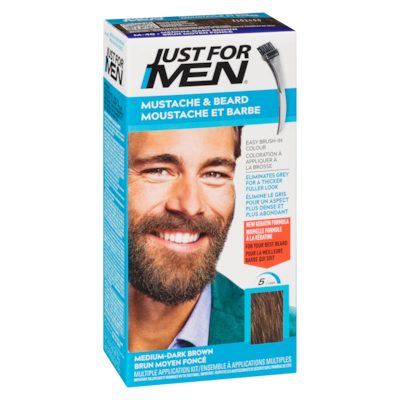 Men's Mustache And Beard Colour Medium Dark Brown M40