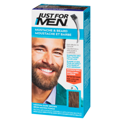 Men's Mustache And Beard Colour Medium Dark Brown M40