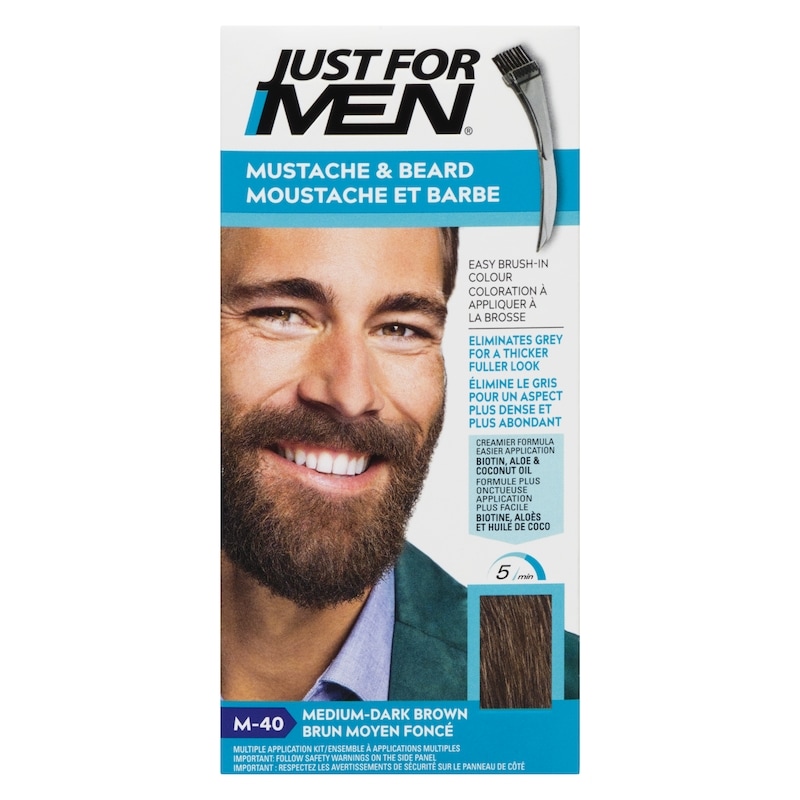 Men's Mustache And Beard Colour Medium Dark Brown M40