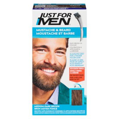 Just For Men Colorant à moustache et barbe, brun foncé 1 ea, 16,49 $/1ch